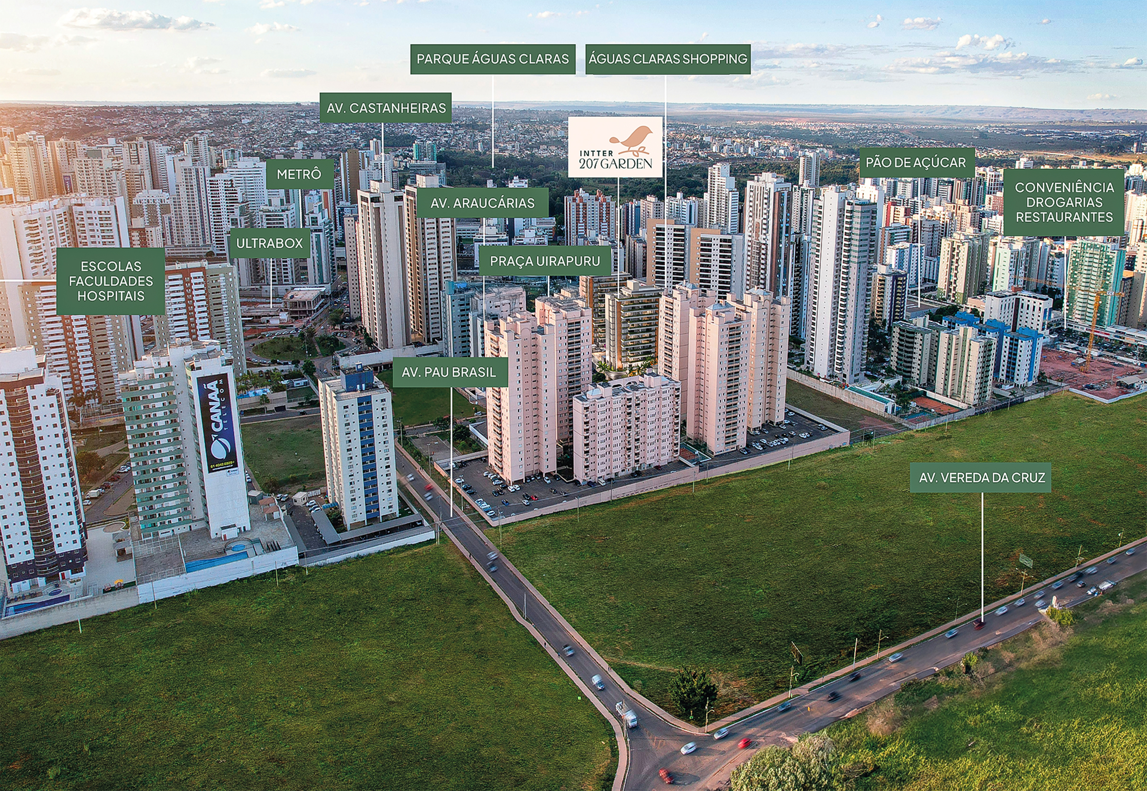Mapa de localização do Intter 207 Garden em Águas Claras